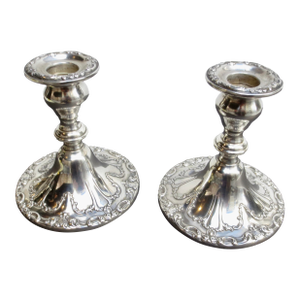 Gorham Sterling Silver Candlesticks- A Pair of 2