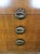 Wood Mid Century Modern Armoire With Five Drawers and Unique Brass Hardware For Sale - Image 7 of 18