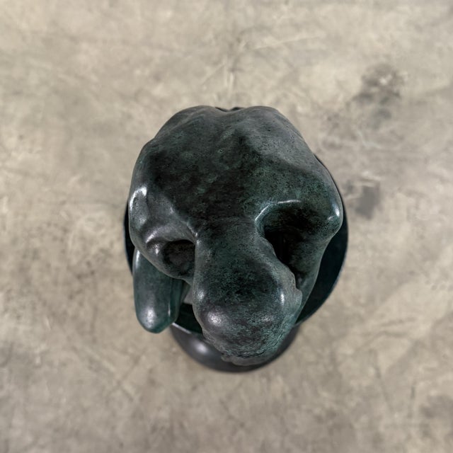 After Rodin “The Thinker” Bronze Sculpture, Signed, Green Patina – 14” For Sale - Image 12 of 12