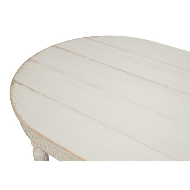2020s Farmhouse Dining Table in Antiqued Pine For Sale - Image 5 of 11