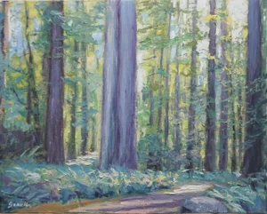 Sean Wu Original Oil Landscape of Cedar Grove