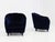 Mod. Shell Chairs in Deep Blue Velvet by Gio Ponti for Case E Giardini, Italy, 1950, Set of 2, in Very Good conditions....