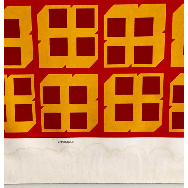 Paul M. Levy, Abstract Geometric 1970s Kinetic Silkscreen Screen Print Manner Vasarely Op Art, c.1970 For Sale - Image 4 of 8