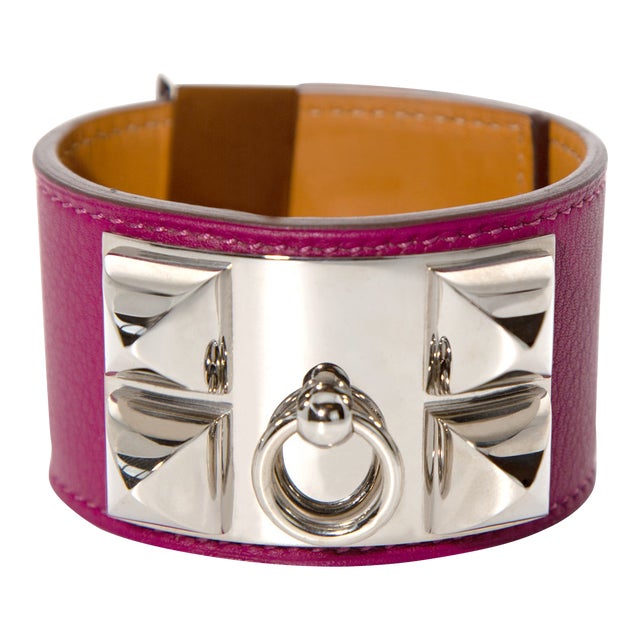 Hermes Collier De Chien Bracelet Prune Phw | Chairish