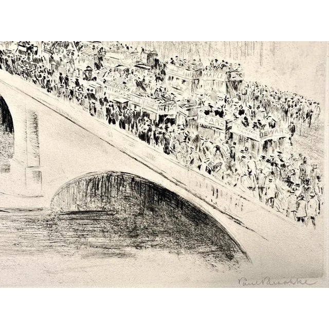 Paul Paeschke, London Towerbridge, Signed Etching For Sale - Image 5 of 8