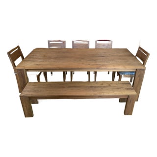 Crate and Barrel Dining Table Set For Sale