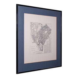 Vintage 18th Century Street Map, London, St Martins in the Field, Cartography For Sale