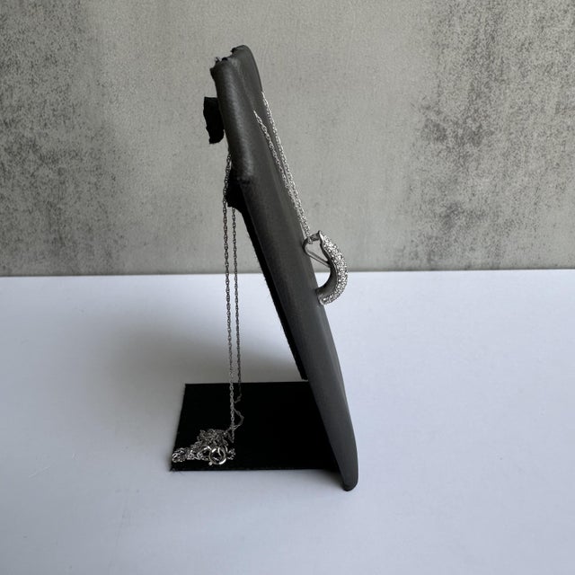 Modern 14kt White Gold Diamond Horn Necklace - 0.56ctw Gh Si Diamonds, 18" Length, New For Sale - Image 3 of 5