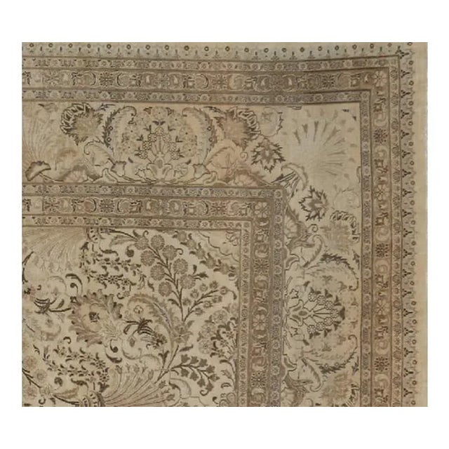 1920s 1920s Old Persian Tabriz Area Rug 12’9″ X 18’3″ For Sale - Image 5 of 7