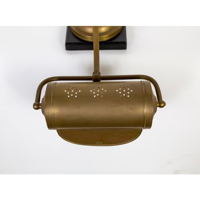 Early 20th Century Antique Dale Co. Brass Piano Lamp With Slate Base For Sale - Image 5 of 12