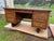 1970s Vintage Mid Century Modern Wooden Tanker Desk For Sale - Image 11 of 12