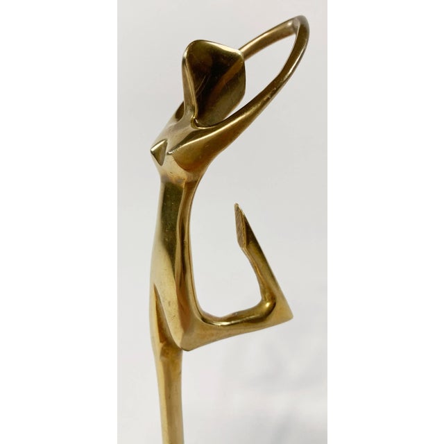 Vintage Brass Gymnast or Dancer on Stand For Sale In Kansas City - Image 6 of 6