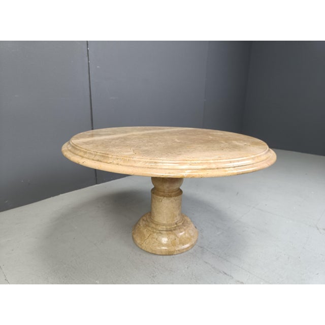 Stone Italian Round Marble Coffee Table, 1960s For Sale - Image 7 of 10