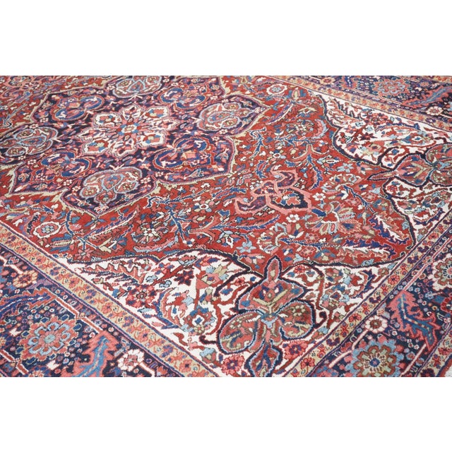 Early 20th Century Vintage Heriz Rug 8'2'' X 11'7'' For Sale - Image 5 of 10