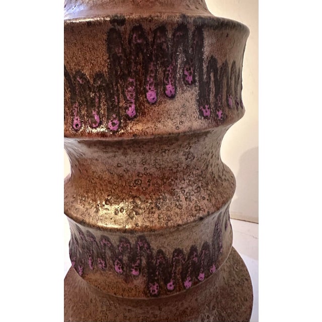 West German Lava Glaze Vase For Sale - Image 4 of 9