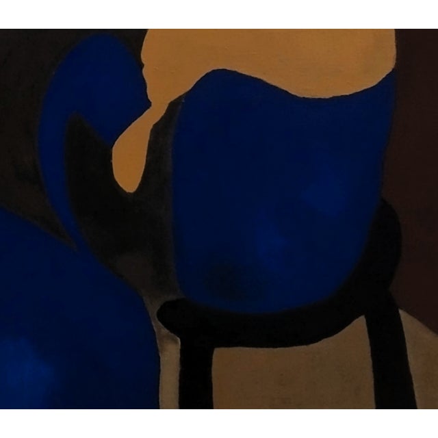 Women Talk Minimalist Acrylic Painting For Sale - Image 4 of 4