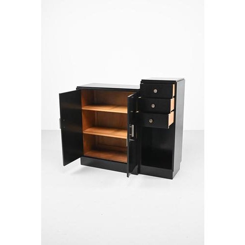 Art Deco Cabinet with Nickel Plated Handles For Sale - Image 4 of 13