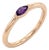 Natural Amethyst Stacking Ring - February Birthstone Ring - Dainty Minimalist Everyday Ring - Us 7 For Sale