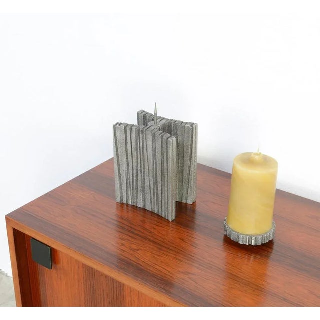 Brutalist Aluminium Candleholder by Willy Ceysens, 1960s For Sale - Image 4 of 12