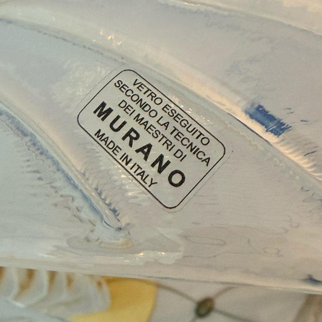 Iridescent Murano Glass and Brass Palm Tree Floor Lamp, 2000 For Sale - Image 9 of 10