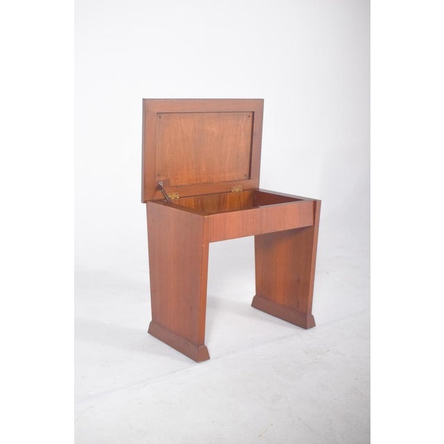 Mid-Century Wooden Piano Bench For Sale - Image 3 of 10