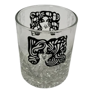 Vintage 1970s Pop Art Rocks Glass