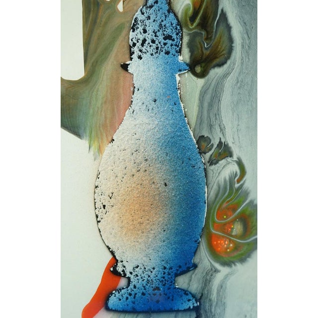 Luis Guevara Moreno, Abstract-Surrealist Oil Lamps, Mixed Media Painting, 1970s For Sale - Image 7 of 18