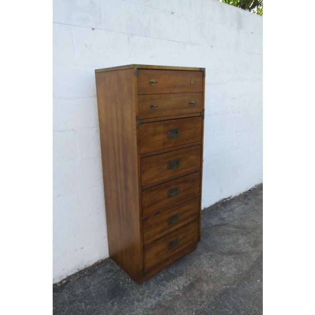 Bernhardt Hollywood Regency Tall Narrow Lingerie Jewelry Chest 6263 For Sale - Image 13 of 18