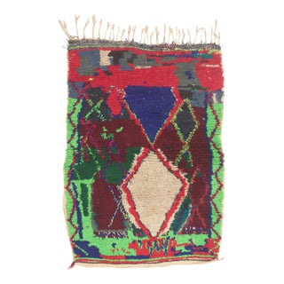 Vintage Boujad Moroccan Rug, 03'05 X 04'07 For Sale
