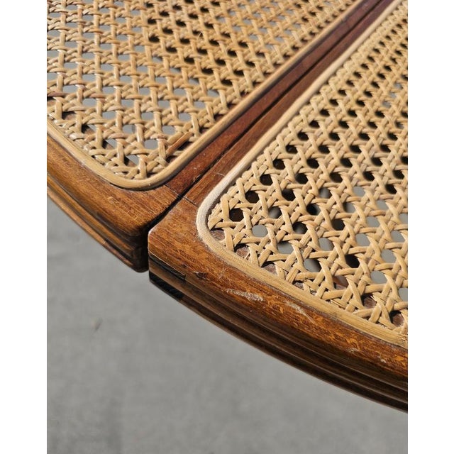Vintage Dining Table with Cane Top attributed to Mundus, Former Yugoslavia, 1960s For Sale - Image 10 of 12
