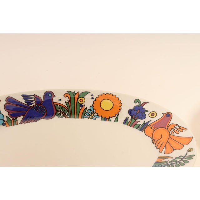 Set of Four Vintage Villeroy & Boch "Acapulco" Bird Motif Deep Oval Plates For Sale - Image 15 of 17