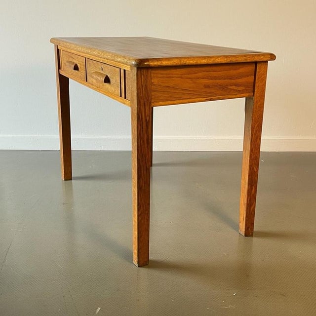 Brown Abbess Desk in Wood, 1940s For Sale - Image 8 of 11