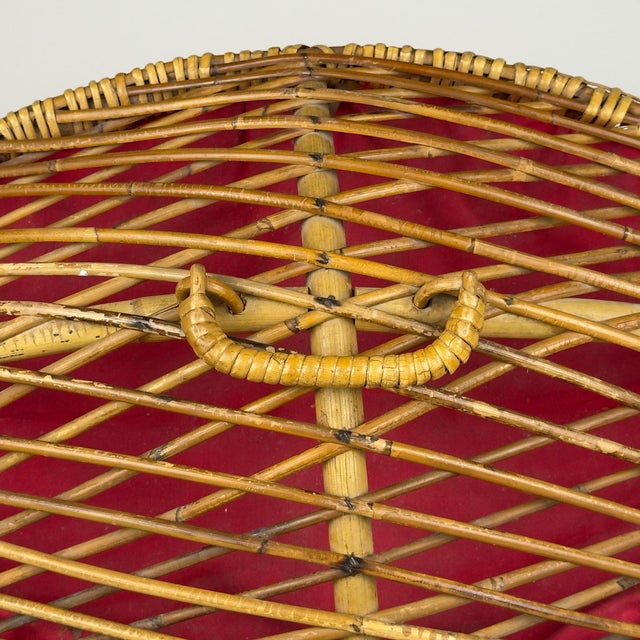 Vintage Rattan Basket, Italy, 1950s For Sale - Image 17 of 18