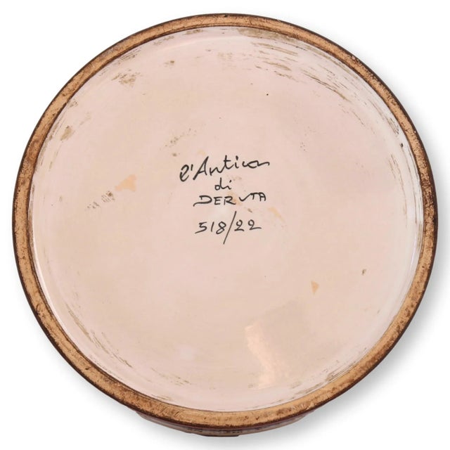 Deruta Vintage Large Italian Deruta Covered Dish For Sale - Image 4 of 5