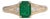 1Ct Zambian Emerald Ring With Earth-Mined Diamond Accents: Solid 14k Gold, 7x5mm, Size 6.75 For Sale