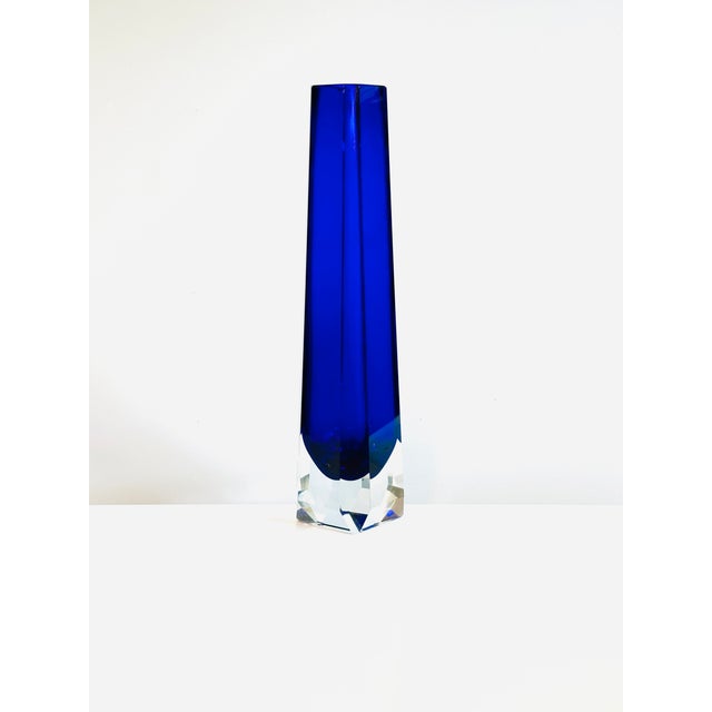 Vintage German Wasungen Block Vase from VEB Glaskunst, 1970s For Sale - Image 13 of 13