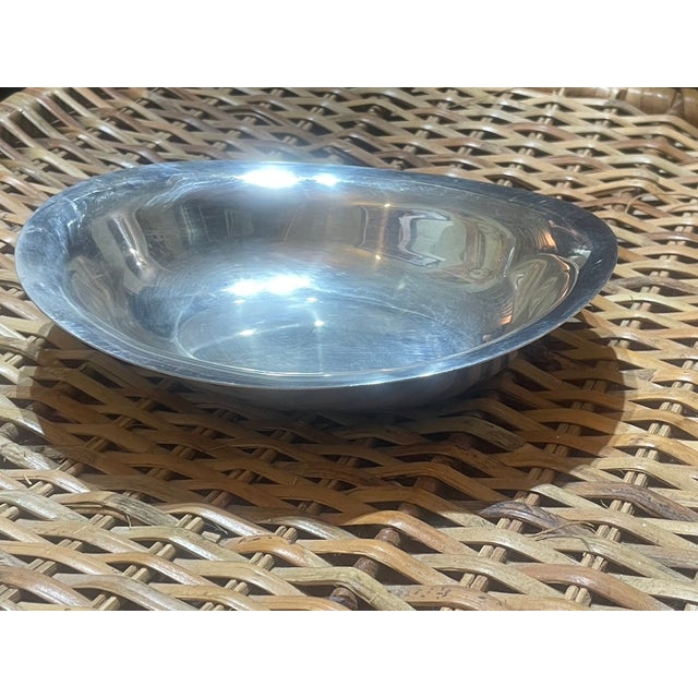 Vintage Dansk Silver-Plate Torun Dish by Vivianna Torun Bülow-Hübe For Sale - Image 9 of 10