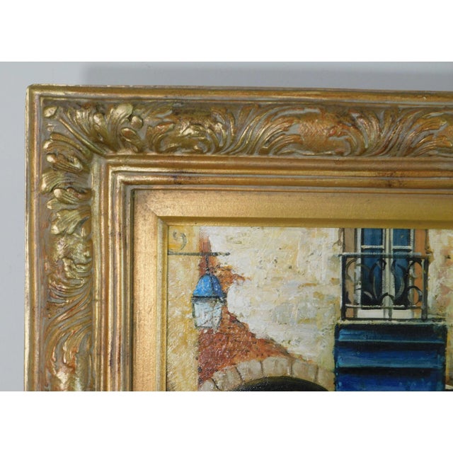 LCOR DE LGOR' Impasto Oil on Canvas Framed Painting Paris Cafe Street Scene For Sale - Image 9 of 13