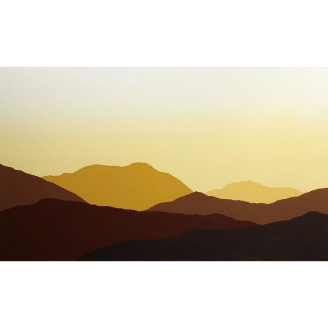 "Wind Ridge I & II" Unframed diptych of 2 limited edition serigraphs on paper by American artist Jim Boutwell. Hand...
