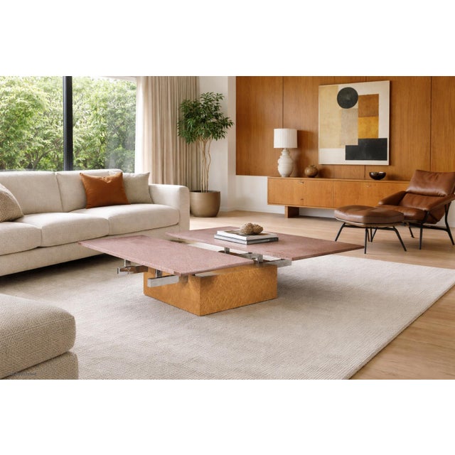 Presenting an exceptional mid-century Italian coffee table, a true statement piece designed by Giovanni Offredi for...