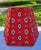 Red Foulard French Country Lampshade Small Clip on Hexagon Handmade For Sale - Image 4 of 10