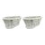 Pair of Vintage Hollywood Regency Cast Stone Garden Planters in Pistachio & White Wash For Sale