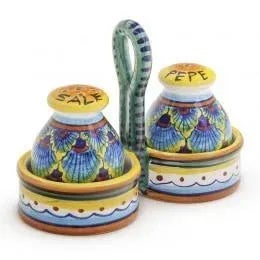 2020s Collectible Majolica Salt and Pepper Shaker Set, B-61 For Sale - Image 5 of 5