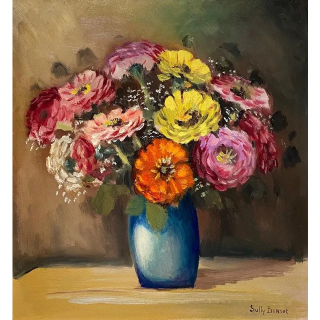 Sully Bersot is a Swiss painter born in 20th century. The work is sold by frame, Total size with frame is 43,5x46,5 cm...