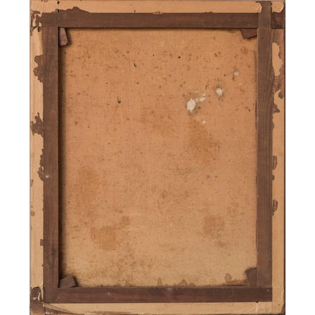 Textile Golden Age Style Courtship Scene, Oil on Canvas For Sale - Image 7 of 10