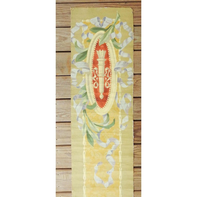 Antique 10 Ft. Decorative Panel Painting For Sale In Seattle - Image 6 of 7
