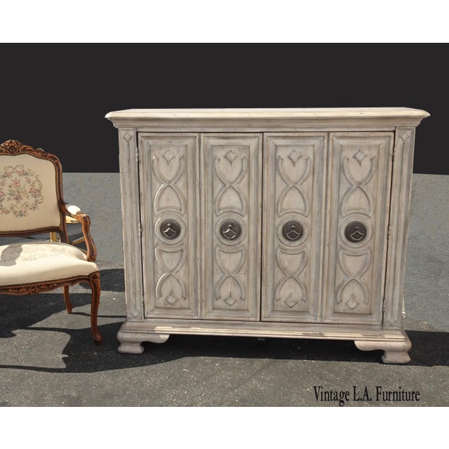 Tall French Country Hooker Furniture White Sideboard Console Storage Cabinet Chairish