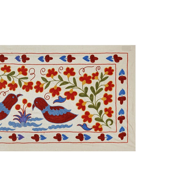 Suzani Duck Pillow Cover 1'6'' X 3'2'' For Sale In New York - Image 6 of 10