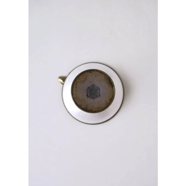 White Enamel Ashtray or Jewelry Dish, Neoclassical Style, Early 20th Century For Sale - Image 10 of 10