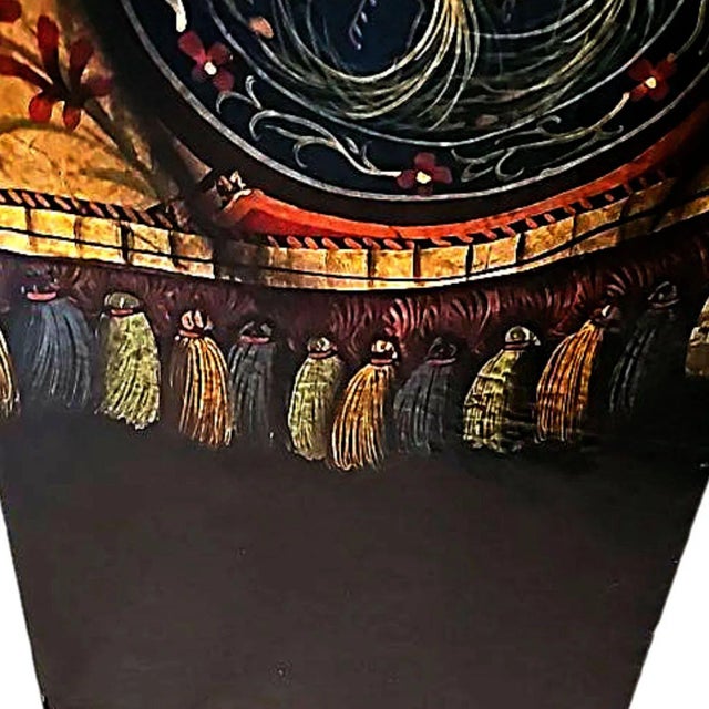 Hand Painted Draped Trompe-L'œil Style Wooden Rectangular Display Pedestals - a Pair For Sale - Image 9 of 12